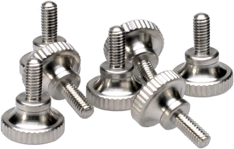 M2 x 8mm Knurled Head Thumb Screws Shoulder Type Stainless Steel Metric,Pack of 20