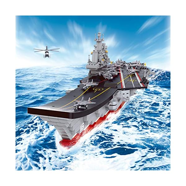 Teakpeak Flugzeugträger Modell, 1881Stk 1: 350 Flugzeugträger Bausteine Schiff Battleship Model Kriegsschiff… – Bild 8