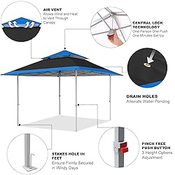 COOSHADE 13x13Ft Pop Up Canopy Tent Instant Folding