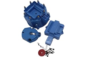 GSKMOTOR Performance Blue Male HEI Distributor Cap & Rotor Replacement Kits Fits for SBC BBC 305 350 454