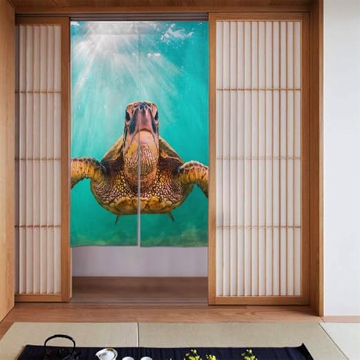 Cortinas de habitación para el Dormitorio Hawaiian Green Sea Turtle