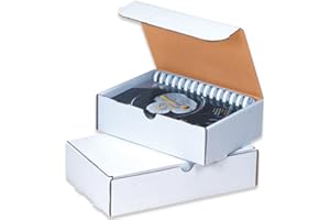 Aviditi M1292 Corrugated Literature Mailer, 12-1/8-Inch Length X 9-1/4-Inch Width X 2-Inch Height, Oyster White (Bundle of 50