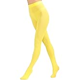 Paralinda Women's 80 Denier Solid Color Opaque Tights, High Waist Footed Pantyhose