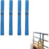 4 Pack Boat Rope Holders Boat Railing Line Straps with Stainless Snap, Dock Line Organizer for Sailboat, Yacht, Motorboat Ideal Boat Accessory Gift