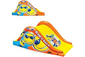 Wow Sports - Sports Slide N Smile - Inflatable Floating Giant Water Slide for Adults & Children - Pool Accessory - Perfect fo