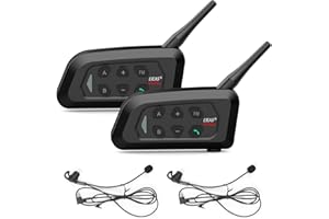 EJEAS V4C Plus Professional Referee Intercom, Bluetooth 5.1 Referee Communication System with FM Radio Function for Football 