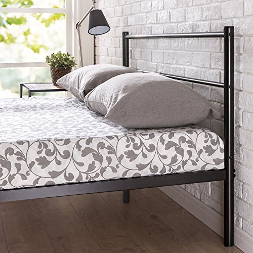 Zinus Geraldine 12 inch Black Metal Platform Bed Frame with Headboard