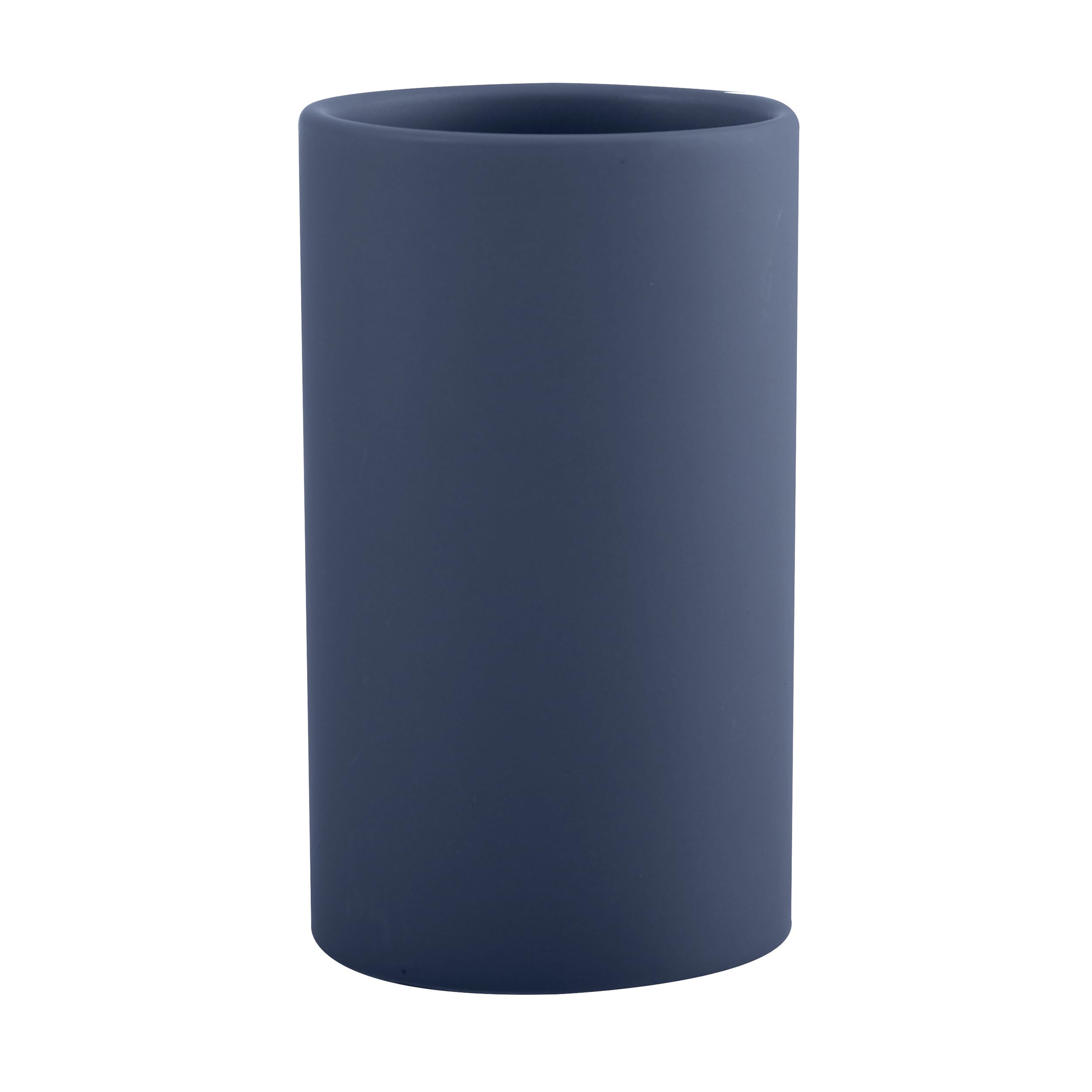 Spirella Toothbrush Holder Ceramic Tube 7 x 11.5 cm Matt Blue