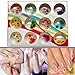 12 Colors Nail Dried Flowers 3D Nail Art Sticker, Natural Real Dry Flower, Nail Design Art Decorations Decals Accessory Nail Supplies, Lovely Five Petal Flower Beauty Nail Stickers for Manicure