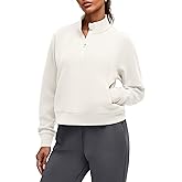 G4Free Smoofit Modal Soft Women's Sweatshirts Half-Zip Pullover Mock Neck Casual Tops with Pockets