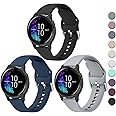Silicone Bands Compatible with Garmin Vivoactive 6 / Vivoactive 5 / Vivoactive 3 Watch Band, Garmin Venu 2 Plus / Venu Sq / Venu Watch Bands Women Men, 20mm Soft Silicone Sport Replacement Strap for Garmin Vivomove HR, Forerunner 645 / 245 Music Smart Watch