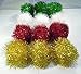 PETFAVORITES Bushy Sparkle Ball Cat Toy, Interactive Glitter Pom Pom Cat Toy Balls for Kittens, 24 Pack.