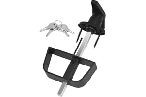 Quality Life Shed Door T-Handle Lock Latch Kit with 4 Keys, Shed Barn Coop Storage Door T-Lock Set, Adjustable 4-3/4" Stem, Heavy-Duty Zinc Alloy, Black Powder Coated Left Lock - 1pack