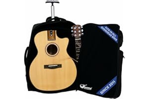 Journey Instruments Solid Sitka Travel Guitar – FF412C Traveling Acoustic-Electric Collapsible Grand Auditorium Guitar – Portable Backpack Case