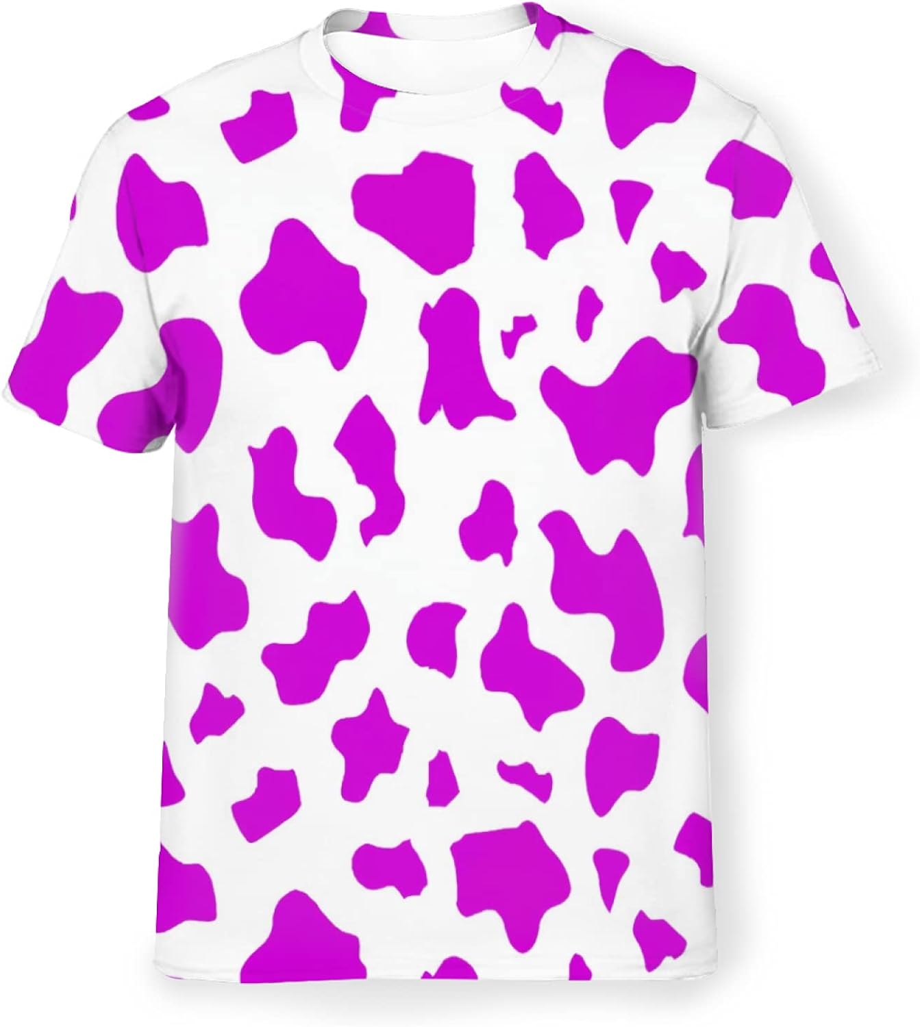 Men's Short Sleeve T Shirts Casual Round Neck Tie Dye Cow