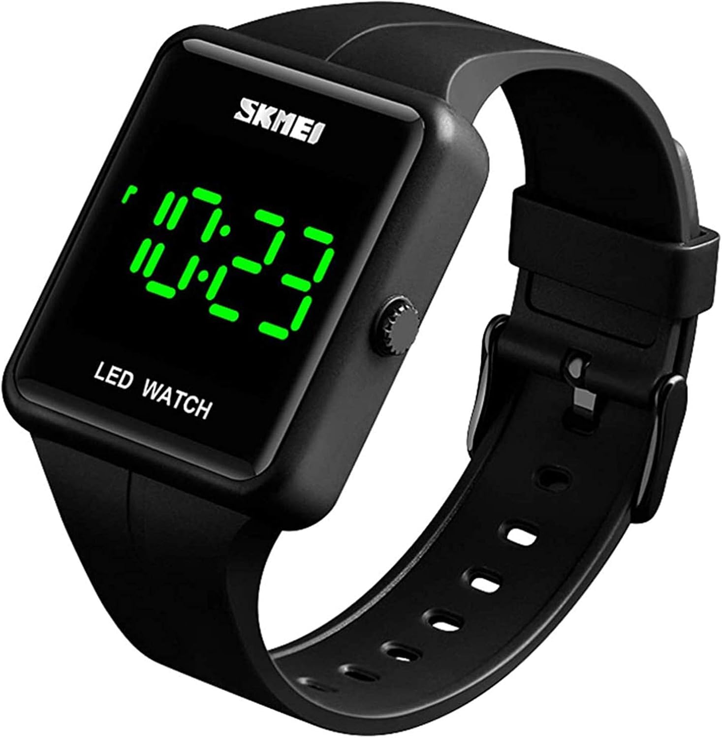 Amazon Unisex Square Large Face LED Digital Watch Electronic Men
