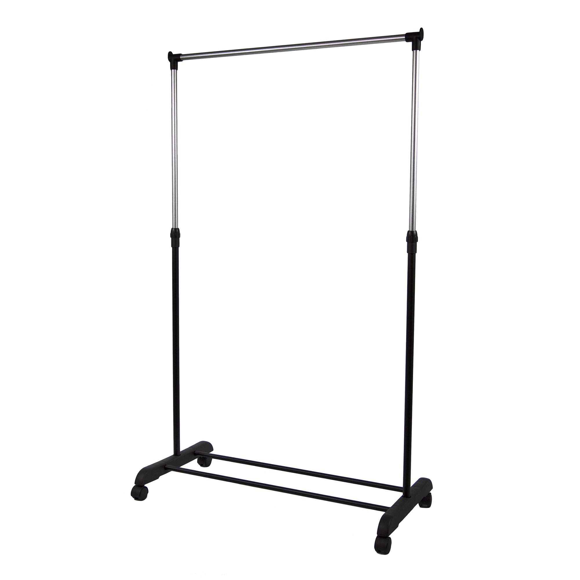 Home Vida Single Garment Rack Adjustable Clothes Rail, Silver