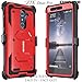 COVRWARE [Aegis Series] case Compatible with ZTE ZMAX PRO/ZTE Carry, with Built-in [Screen Protector] Heavy Duty Full-Body Rugged Holster Armor Case [Belt Swivel Clip][Kickstand], Red