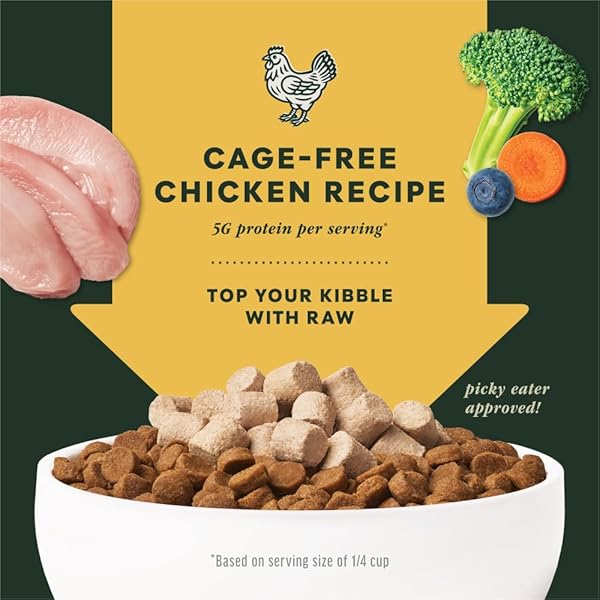 INSTINCT RAWBOOST MIXERS, FREEZE DRIED DOG FOOD TOPPER, GRAIN-FREE – CAGE FREE CHICKEN, 6 OZ. BAG