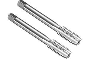 uxcell 2pcs Hand Bottom Tap 7/16-14 UNC 2B Thread Bottoming Style Threading Taps High Speed Steel HSS6542 Straight Flutes Scr