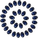 Oval Sew On Rhinestone 50pcs 10x14mm Flatback