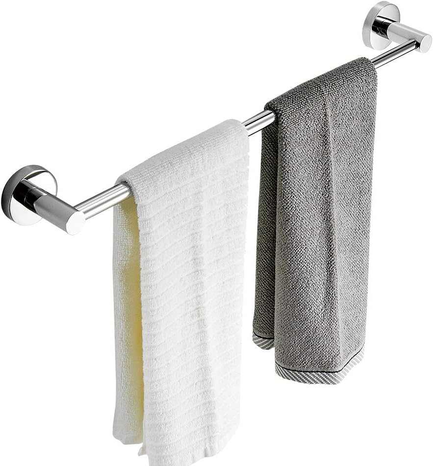 BESy Adjustable Single Towel Bar for Bathroom SUS304 Stainless Steel Towel Holder, Wall Mount with Screws Towel Bar Rod Hotel Style, Polished Chrome,15.2 to 27.8 Inch: Home & Kitchen
