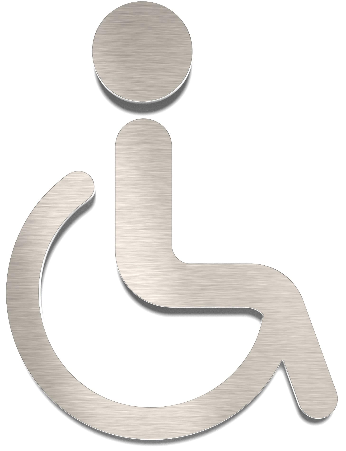 Stainless Steel Toilet Sign - Self Adhesive & Easy Care - Toilet Pictogram Design - SB.06.E