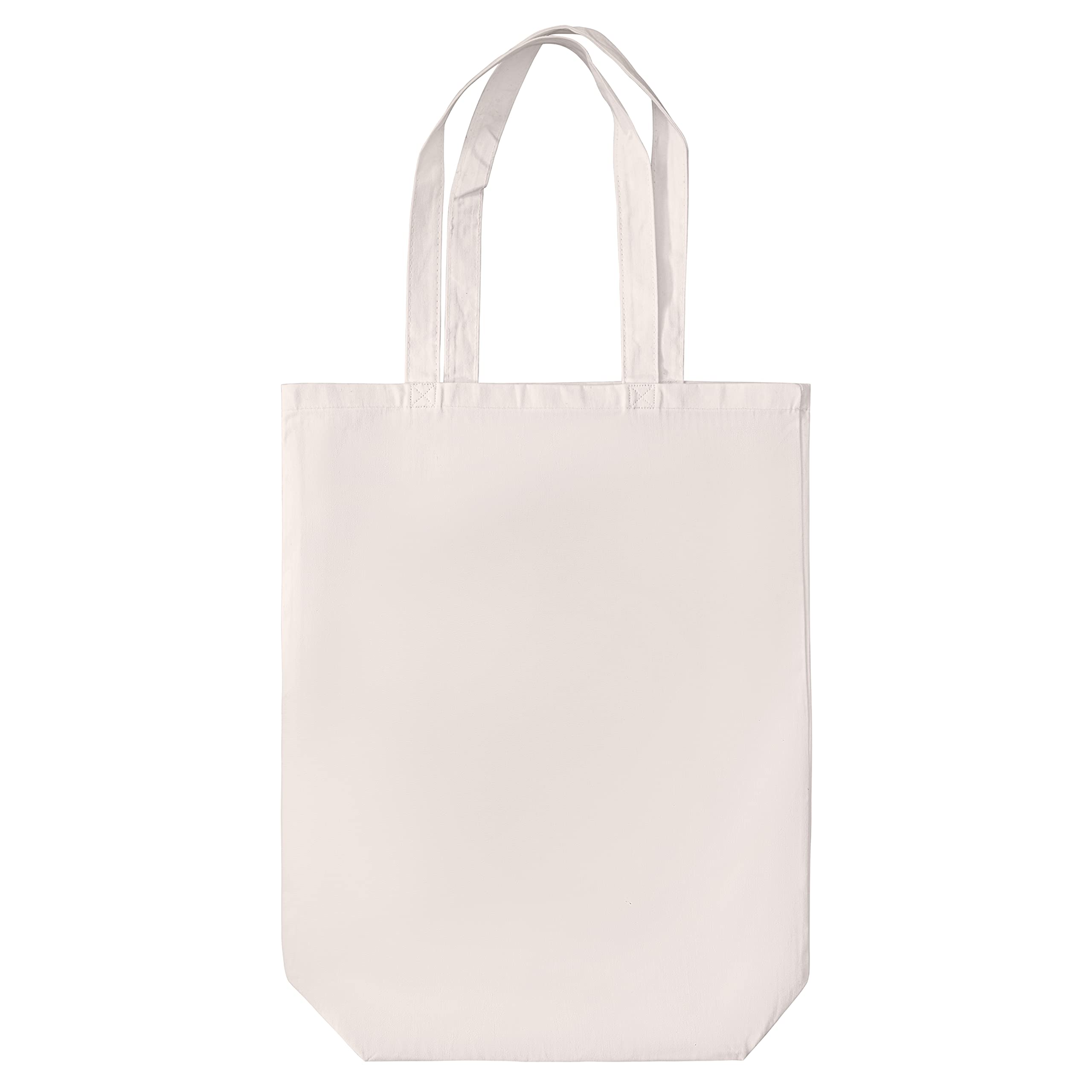 IMFAA Natural P-5 Heavy Duty Cotton Canvas Reusable Shoulder/Hand Tote Shopping Bags.Natural Colour Ideal for Printing and Embroidery with 10cm bottom gusset. (5, Heavy Duty(50x40x10) Cm)