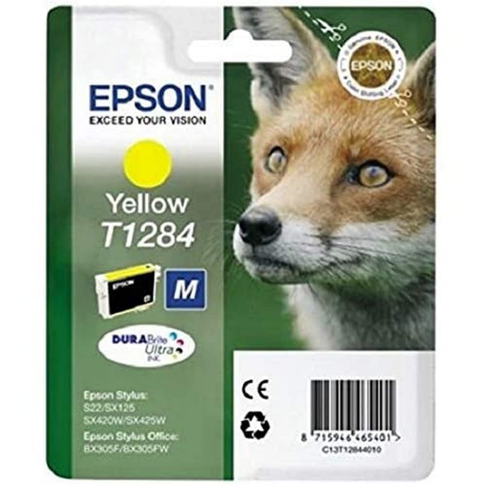 Epson T1284 Yellow Fox Genuine, DURABrite Ultra Ink Cartridge