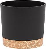 QCQHDU 20cm Plant Pot 2 Pack with Drainage Holes & Saucer Dark Grey view 7