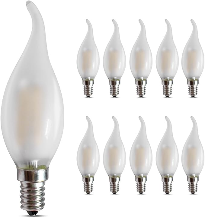 E14 Dimmable LED Candelabra Bulbs 4W, 2700K Warm Soft White 400LM, LED