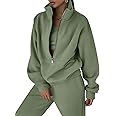 Eisctnd Womens Fleece 2 Piece Sweatsuit Lounge Set Long Sleeve Sweatshirt Jogger Pants Tracksuit Sweatsuit 2025 Fall Sets