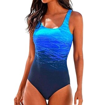 YEBIRAL Badeanzug Damen Bauchweg Figurformend Push up Große Größen Sportlich Beachwear Bademode Strandmode Einteiler Figuropt