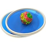 SODIAL(R) Blue Sticky Ball Game with 32 Suction Cup and 2 Round Bats