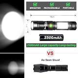 REHKITTZ Torch LED 2000 Lumen S2600 Rechargeable Pocket Flashlight 2500mAh view 2