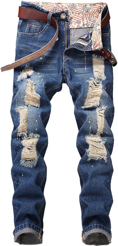 broken hole jeans