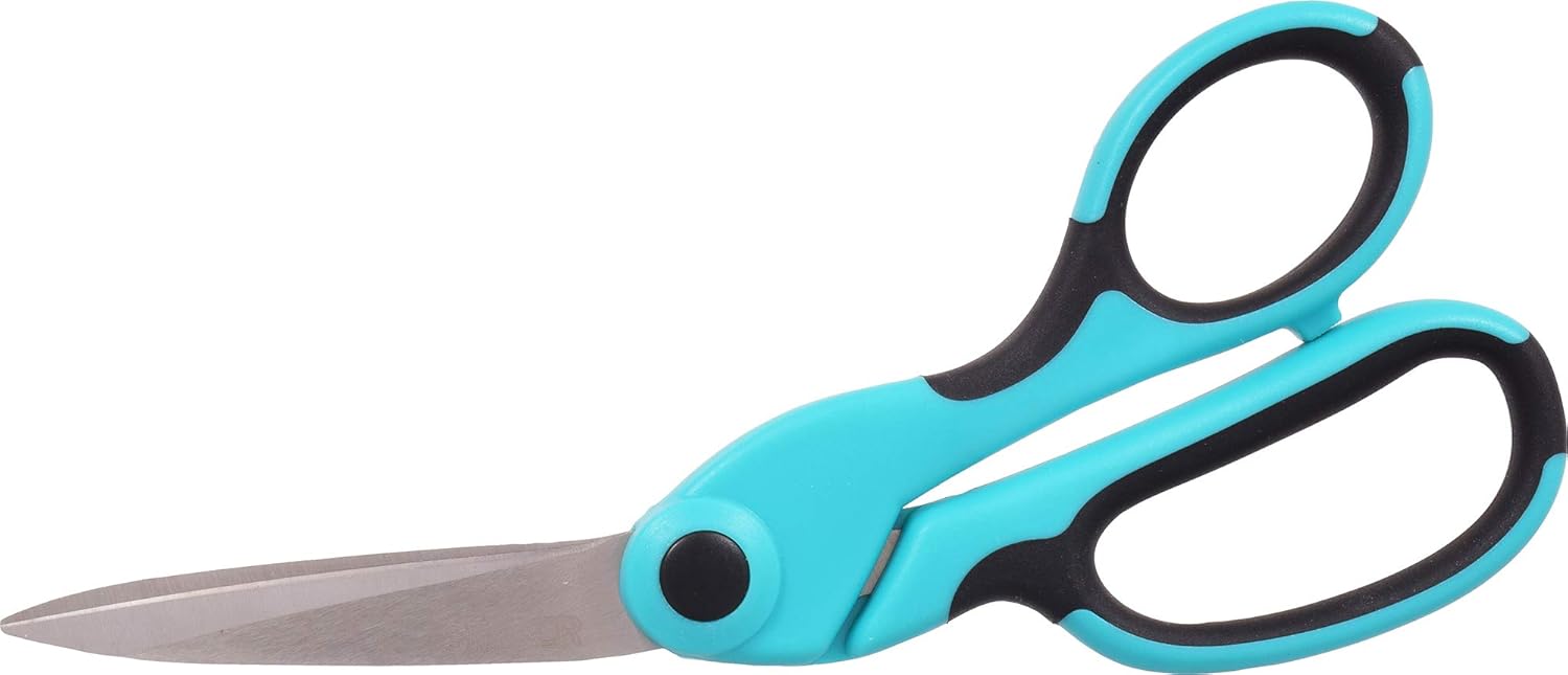 SINGER 00561 8-1/2-Inch ProSeries Heavy Duty Bent Sewing Scissors, Teal