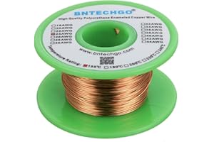 BNTECHGO 24 AWG Magnet Wire - Enameled Copper Wire - Enameled Magnet Winding Wire - 4 oz - 0.0197" Diameter 1 Spool Coil Natural Temperature Rating 155℃ Widely Used for Transformers Inductors