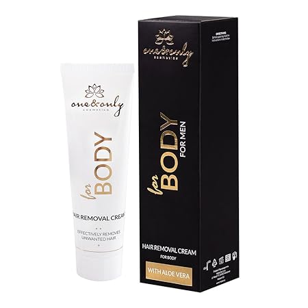One&Only For Men Haarentfernungs-Creme mit Aloe-Vera für Männer, 100 ml, effektive Haarentfernung und Hautbefeuchtung, Aloe-V