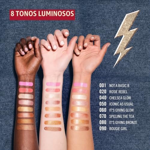 | Multi Tasker Turbocharged Glow | Iluminador Líquido Facial| Tono 004 Chelsea Glow | Perlas Reflectoras de Luz | Fórmula Vegana | 10 ml