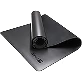 KEEP Rubber Yoga Mat - Professional Sweat Absorbent PU & Natural Rubber. Non Slip Workout Mats for Women & Men, 5mm Thick, 74"x26" Extra Long Wide Pad for Hot Yoga, Pilates, HIIT, Home Gym - Strap Included