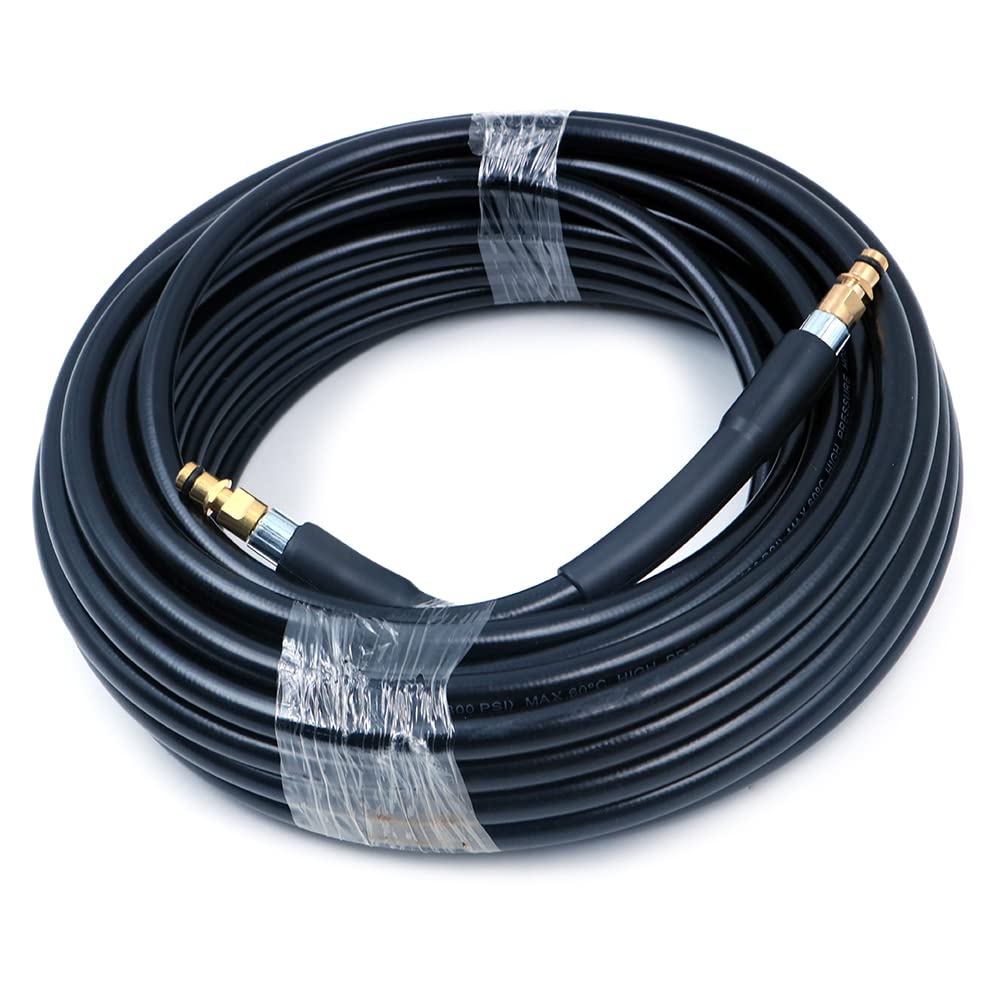 NUZAMAS 15m High Pressure Replacement Hose,5800PSI Hose Extension Pressure Washer Hose Drain Cleaning kit K2 K3 K4 K5 K6 K7 Click Type Plug Quick Connector