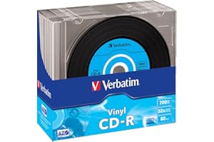 Verbatim 43426 52x Vinyl CD-R - Slim Case 10 Pack