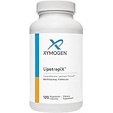XYMOGEN LipotropiX - Lipid Metabolism + Liver Support - Dandelion + Celandine to Support Bile Flow, Guggul Extract + Inositol Hexanicotinate Maintain Already Healthy Blood Lipid Levels (120 Capsules)