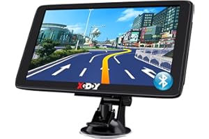 XGODY 7inch Truck GPS with Bluetooth AV-in Navigation System for Car Big Touchscreen GPS Navigator 8GB 256M with Voice Guidance and Speed Camera Warning Auto GPS with Lifetime Free Map Update