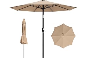 AreShark 9 FT Patio Umbrella for Outdoor, Outdoor Table Umbrella with Push Button Tilt and Crank, Outdoor Patio Umbrellas wit