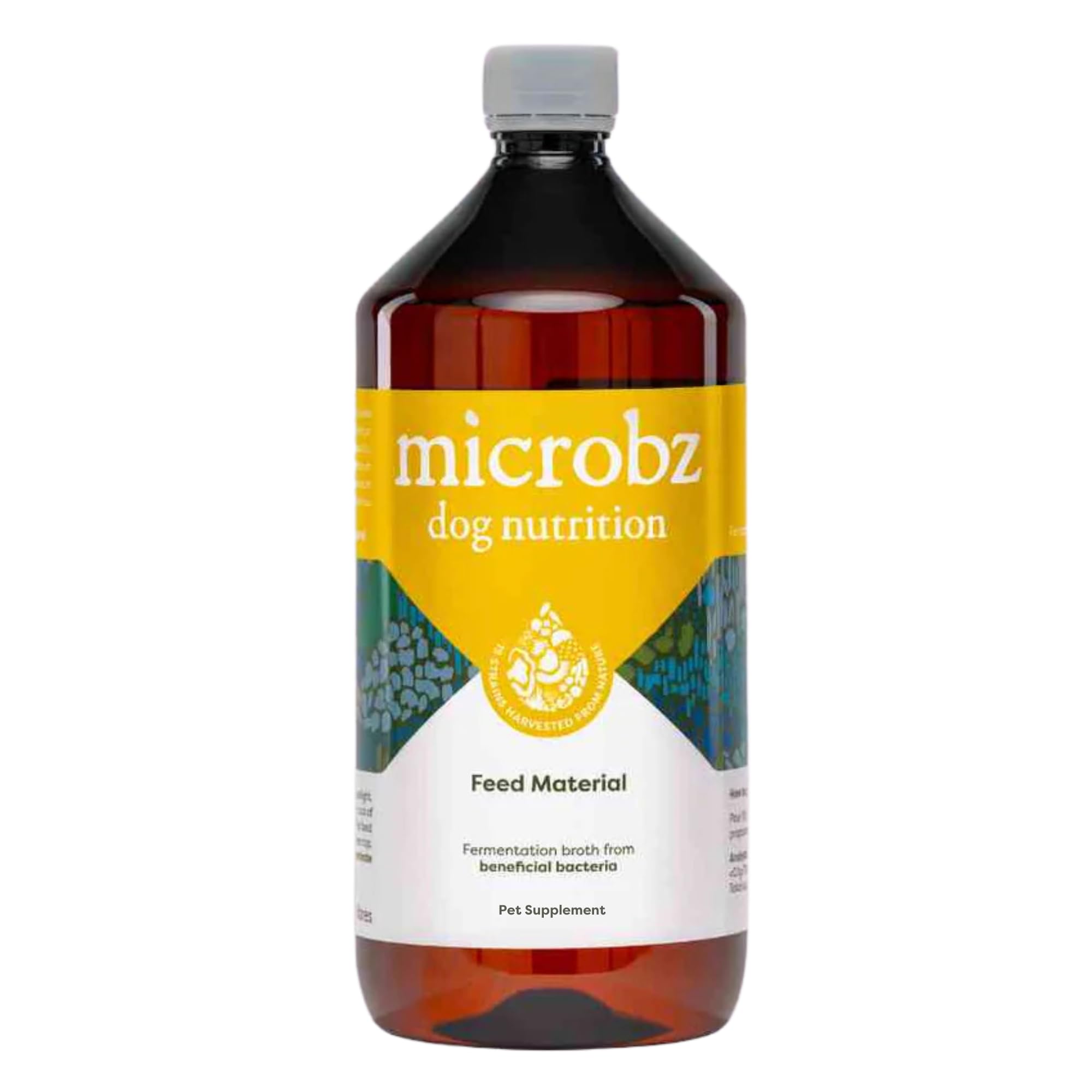 MICROBZ DOG NUTRITION | 1 Litre | Liquid Beneficial Microbes for Dogs Gut Health, Digestive Care & Coat Health – Gluten & Dairy Free, 100% Natural - Up to 100 Servings
