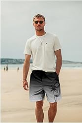Lzzidou Men's Swim Trunks Quick Dry Hawaiian Board