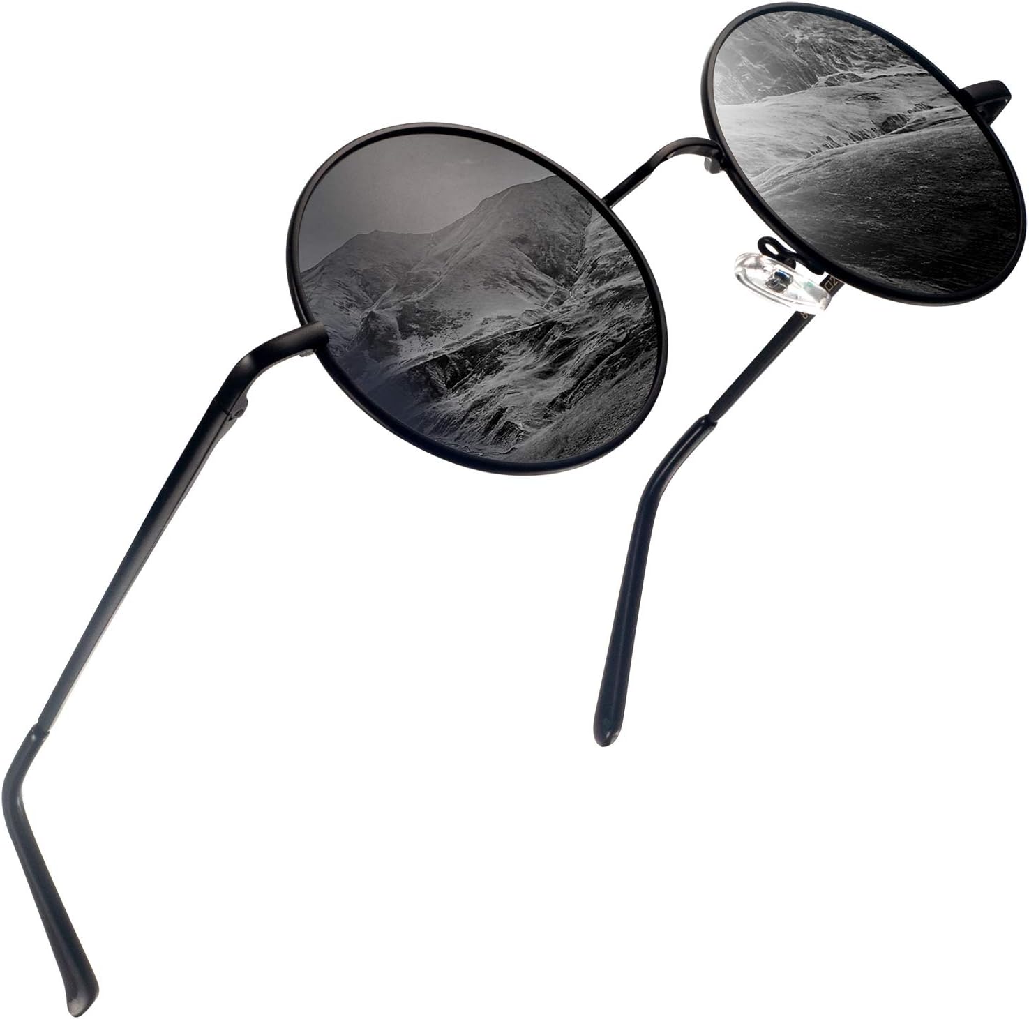 Round Sunglasses for Men Polarized Wearpro Vintage Womens Men’s Sun Glasses Hippie Retro Small Circle Glass