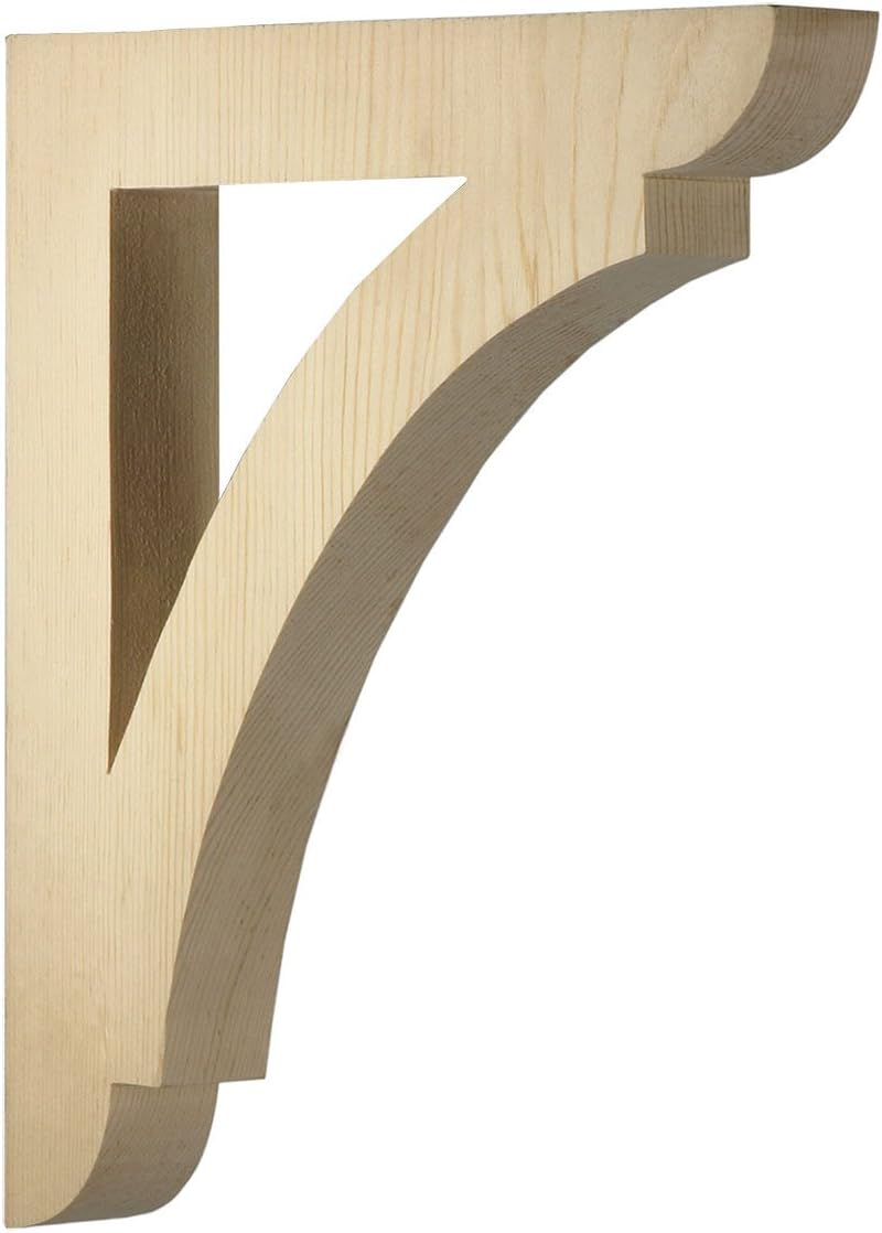 Large Pine Shelf Or Porch Bracket 12" X 10 1/2" X 1 1/2"